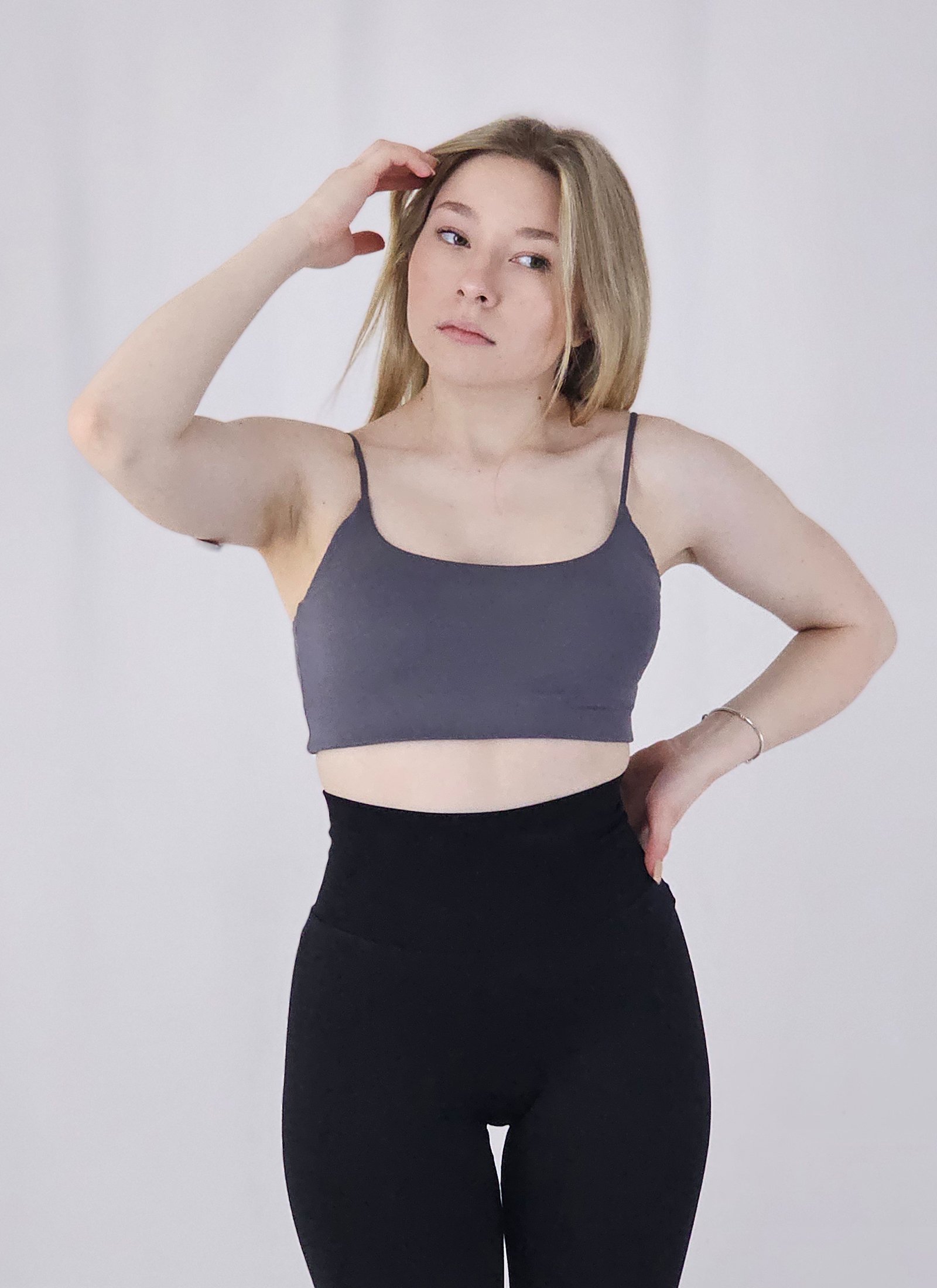 Queen Sportski Grudnjak Onyx Gray - Slika 2